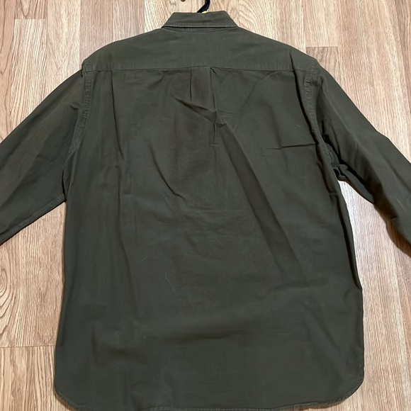 Long Sleeve Olive Shirt, Size Large - Picture 3 of 4